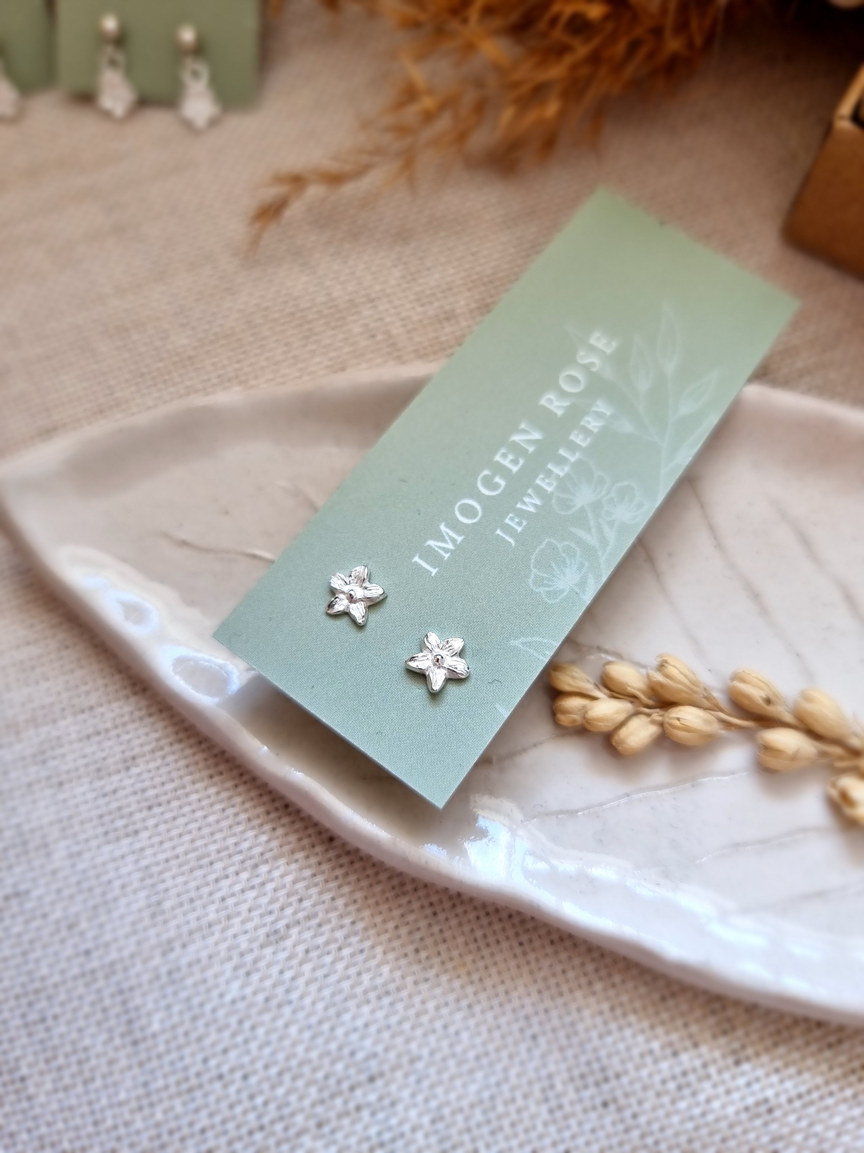 Forget-Me-Not Silver Studs