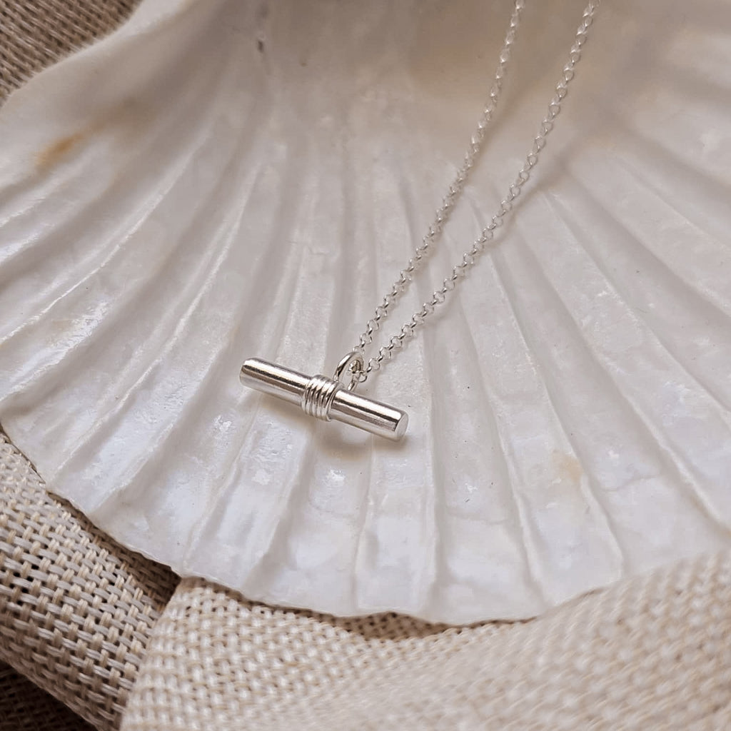 Silver T-Bar Necklace