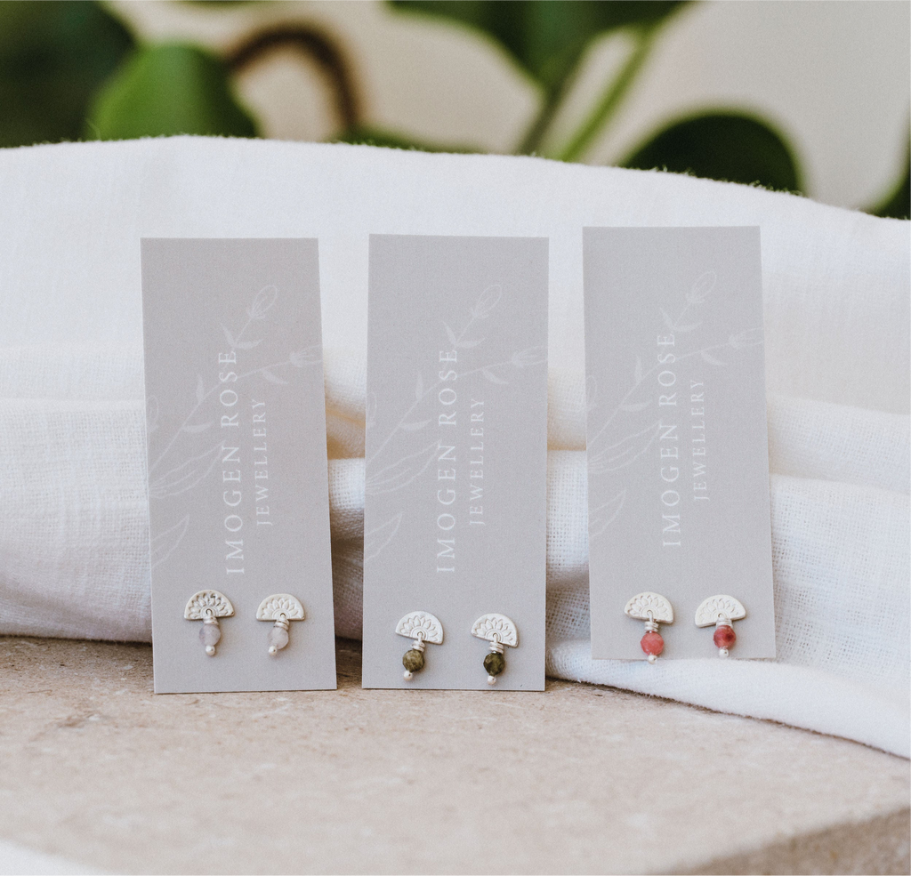 ‘Bloom’ Silver Tourmaline Studs