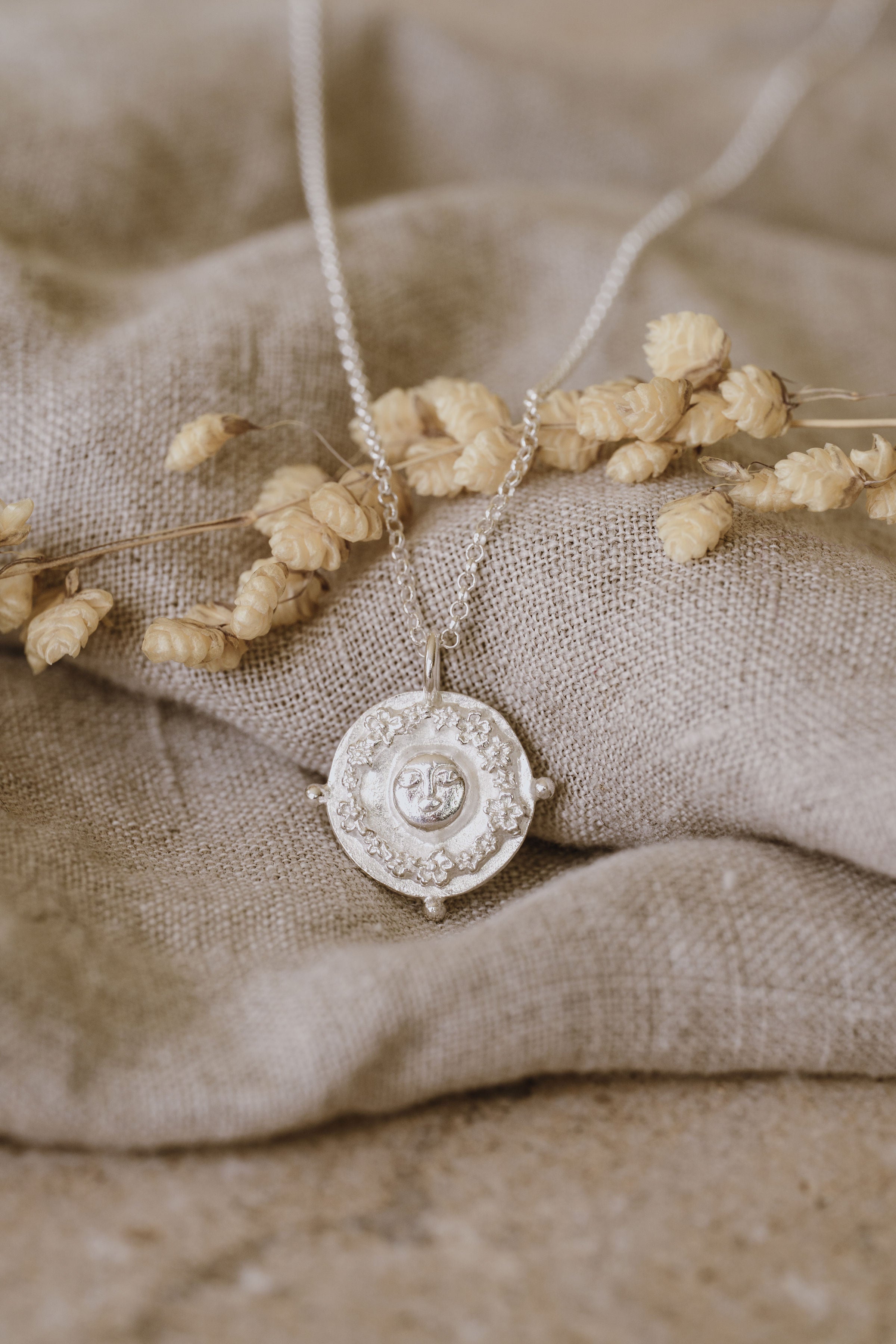 'Gaia Goddess" Silver Necklace