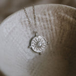 'Helia Goddess" Full Sun Silver Necklace