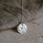 Birth Flower Personalised Stacking Disc Necklace