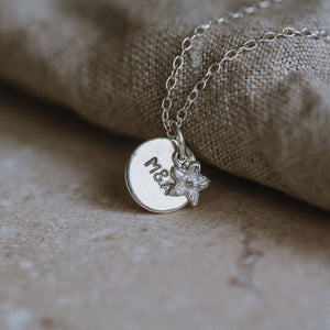 Forget-me-knot Personalised Charm Necklace