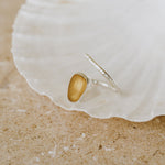 Buttercup Yellow Adjustable Seaglass Ring