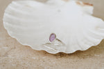 Pastel Purple Adjustable Seaglass Ring