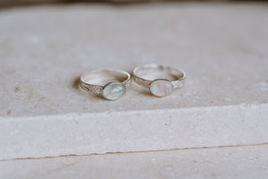 Bohème Silver Gemstone Stacking Ring