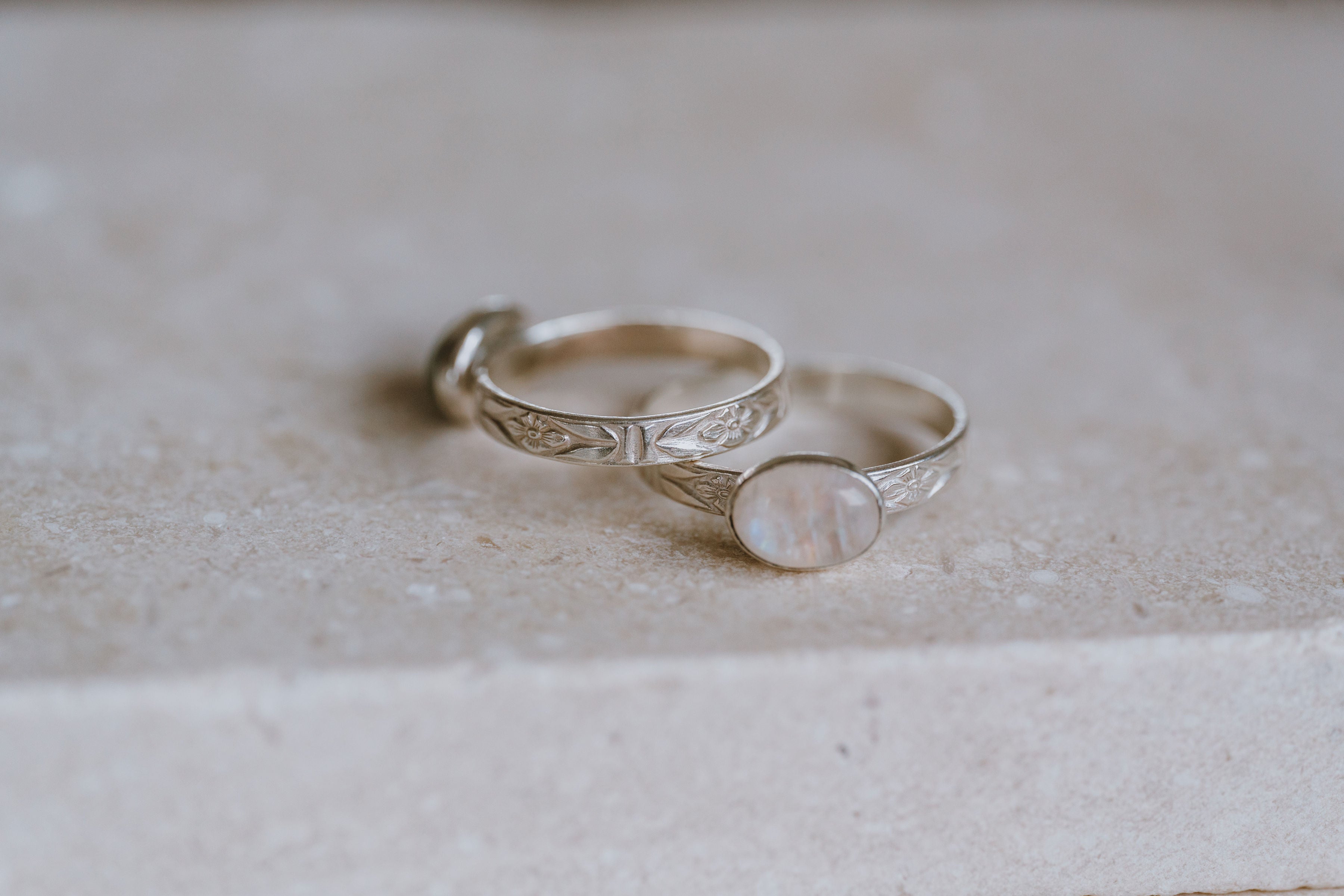 Bohème Silver Gemstone Stacking Ring