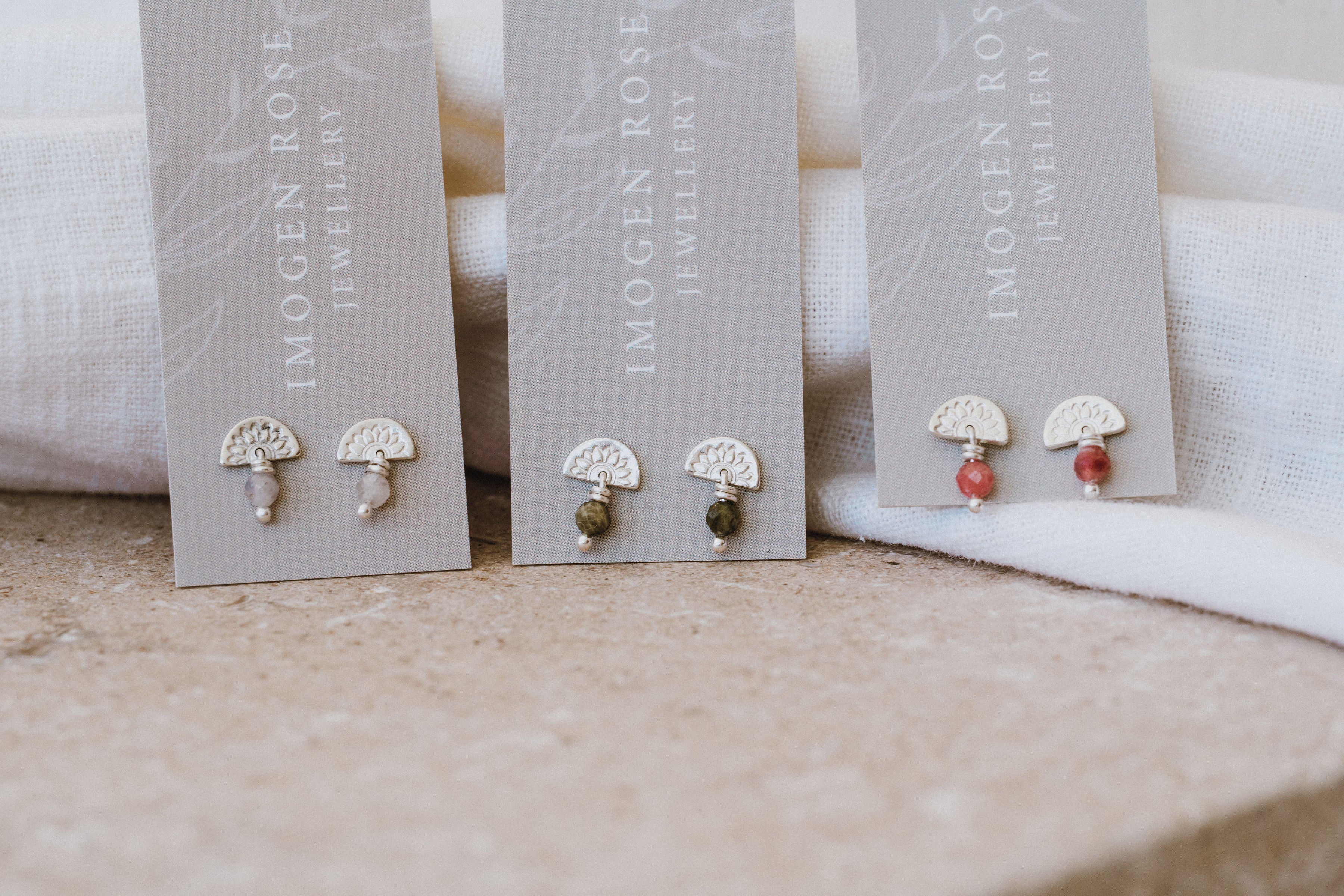 ‘Bloom’ Silver Tourmaline Studs