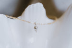 Tiny Shell Pendant - Neutral Beaded Necklet