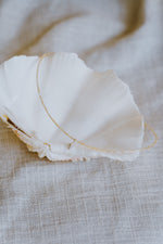 Tiny Shell Pendant - Neutral Beaded Necklet
