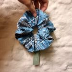 Imogen Rose Block Print Scrunchie - Blue