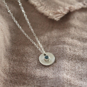 Blue Moon Sterling Silver Coin Necklace
