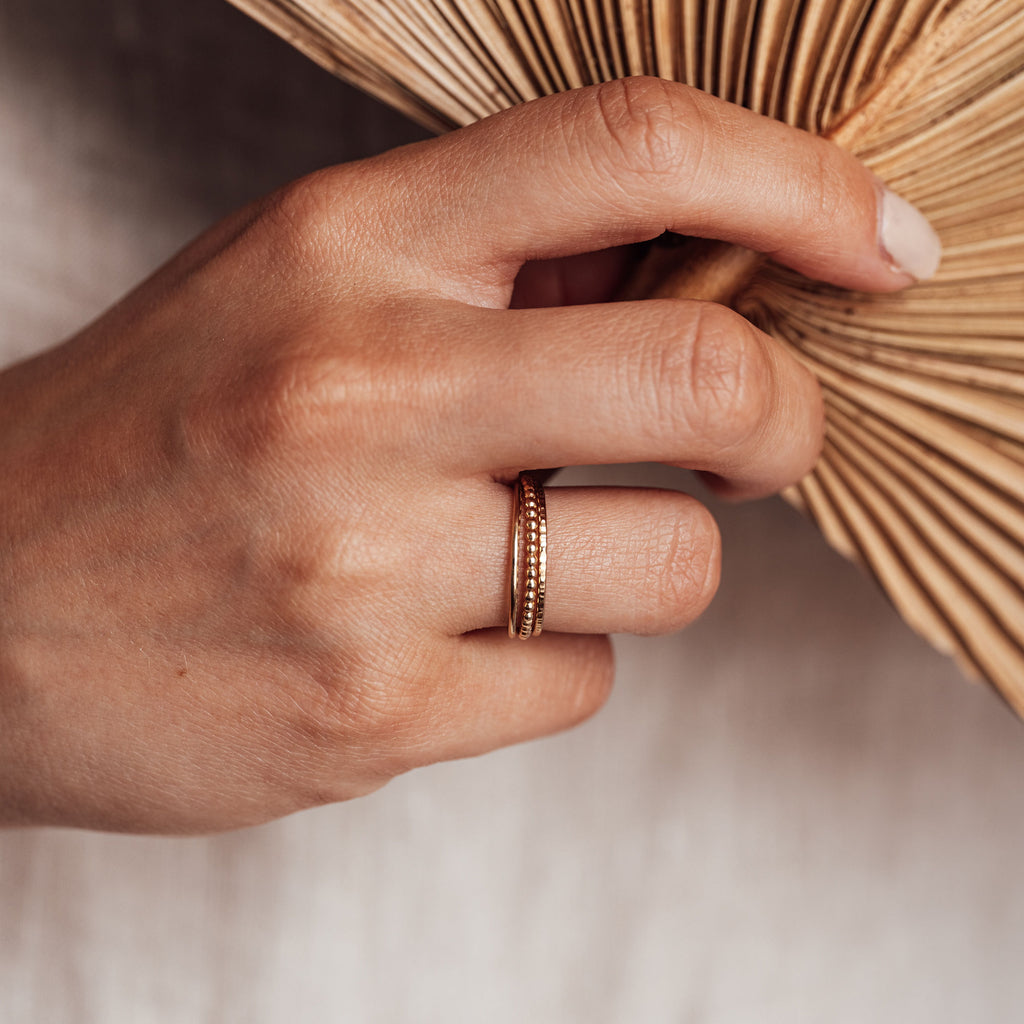 'Anemone' Gold Filled Stacking Ring Set