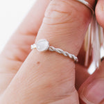 Moonstone Forever Entwined Silver Ring