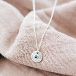 Blue Moon Sterling Silver Coin Necklace