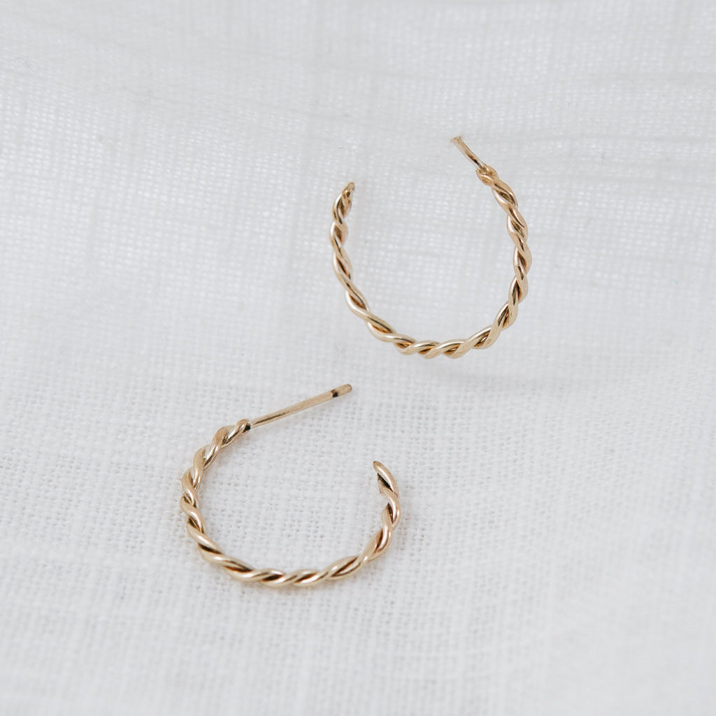 Gold Filled Forever Entwined Twisted Hoops
