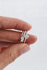 Blue 'Bouquet' Stacking Ring Set