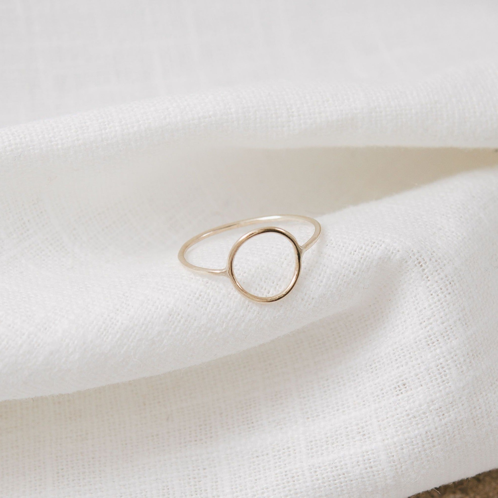 Gold 'Halo' Dainty Ring