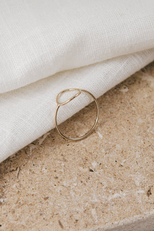 Gold 'Halo' Dainty Ring