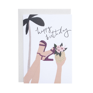 'Tropical Birthday' Greetings Card