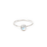 Natural Rainbow Moonstone Stacking Ring