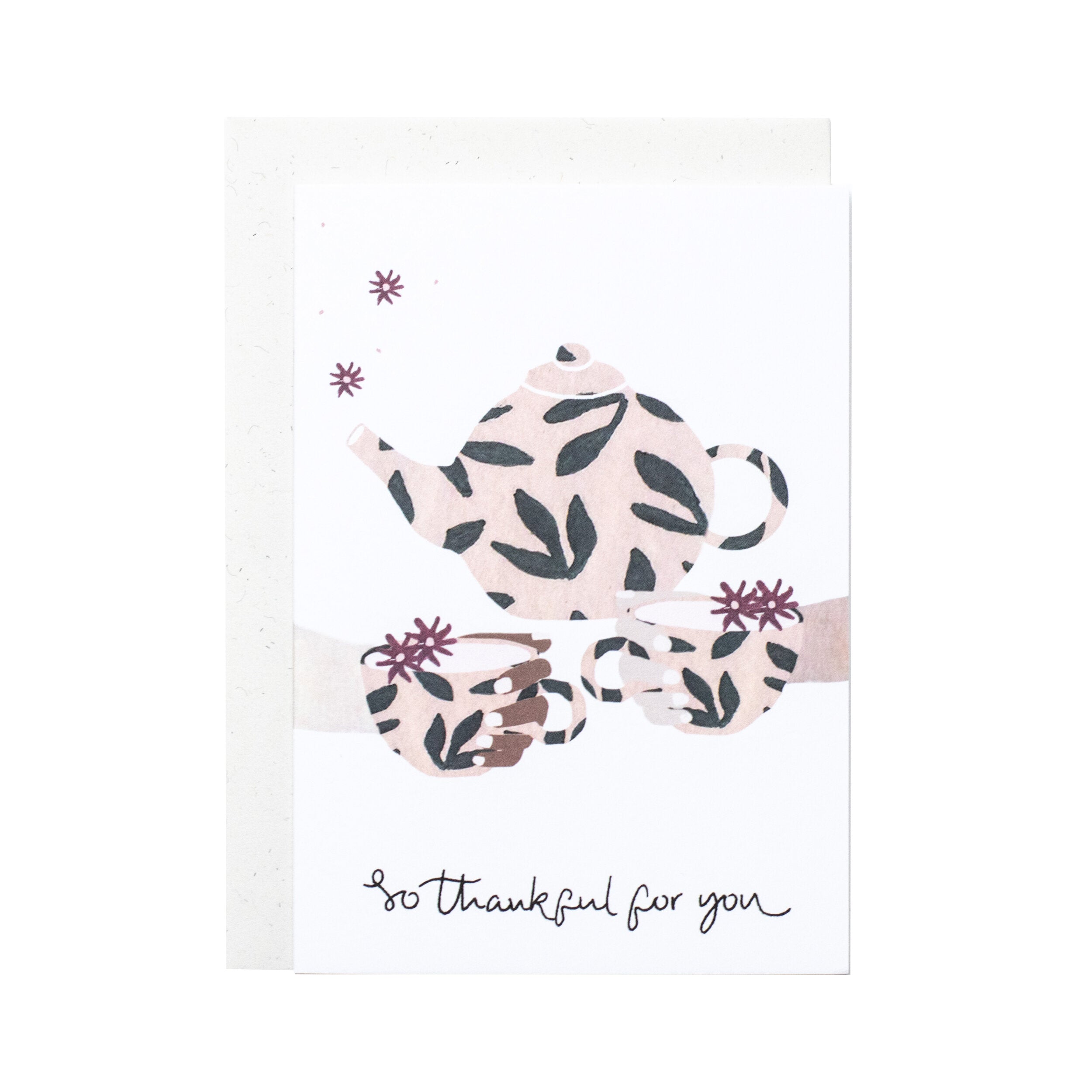 'So Thankful For You' Greetings Card